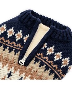 PET PARADISE ペットパラダイス ハーフジップアップ ニット 《ネイビー》 小型犬