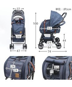 PET PARADISE smooca ３ＷＡＹ ハンドフル ペットカート 《ネイビー》