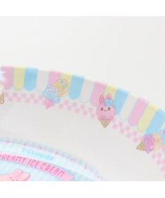 Mother garden マザーガーデン うさもも メラミン食器 カレー皿 《アイス柄》 単品 食洗機可 子供用食器 メラミン製 お皿 キッズ 女の子 かわいい 食器