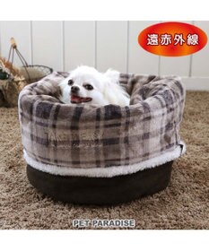 PET PARADISE ペットパラダイス 筒形寝袋 遠赤外線 《チェック柄》 35×50cm