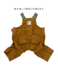 PET PARADISE スヌーピー マスコット付き オーバーオール ブラウン 中型犬 大型犬