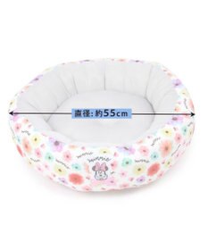 PET PARADISE ディズニー ミニーマウス 花柄 丸型  クール カドラーベッド（55cm）