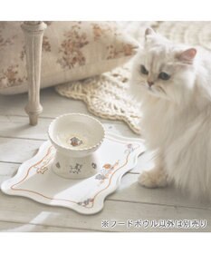 PET PARADISE ディズニー ３兄弟 猫 高さのあるえさ皿
