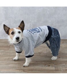 PET PARADISE J.PRESS デニム風 パンツつなぎ 小型犬