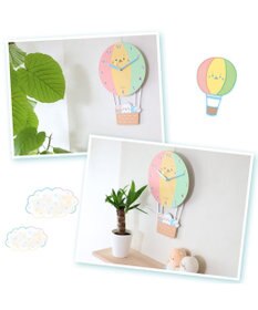 Mother garden しろたん バルーン型 掛け時計
