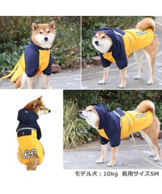 PET PARADISE  Ｌｅｅ 配色 レインパーカー 中型犬 大型犬