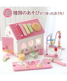 Mother garden 【ギフト巾着セット商品】1.5歳からの木のおもちゃ マザーガーデン いちごのおかしのおうち