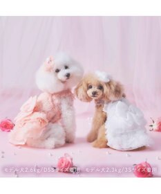 PET PARADISE cherircouture メニ―ローズ ワンピース ホワイト 小型犬