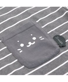 Mother garden しろたん ボーダー柄Ｔシャツ 半袖 《黒色》 キッズサイズ 100 120 140cm