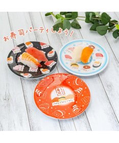 Mother garden しろたん メラミン寿司皿 《黒》