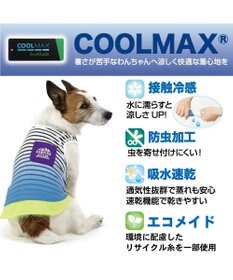 PET PARADISE 犬の服 夏 ひんやり クール メッシュ 接触冷感 虫よけ グラデーション タンクトップ 【小型犬】クールマックスエコメイド