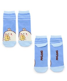 Mother garden マザーガーデン MOLANG モラン スニーカー丈 靴下 ≪YEAH柄 紫・ HUG柄 青≫ 2足セット 21cm～24cm