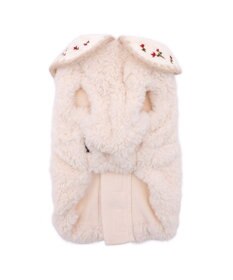 PET PARADISE ペットパラダイス お花刺繍 ボアベスト  小型犬