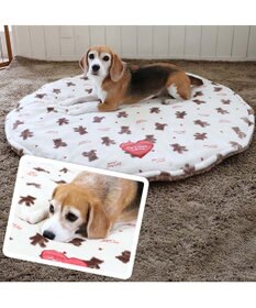 PET PARADISE ペットパラダイス くまちゃん 遠赤外線 ボアマット 丸型 (105cm)