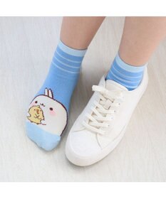 Mother garden マザーガーデン MOLANG モラン スニーカー丈 靴下 ≪YEAH柄 紫・ HUG柄 青≫ 2足セット 21cm～24cm