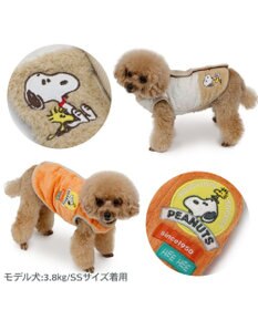 PET PARADISE スヌーピー キルト リバーシブル ベスト 《オレンジ》 小型犬