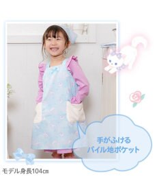 Mother garden マザーガーデン バッククロスエプロン 三角巾付き 100～120cm 《ふわねこ柄》