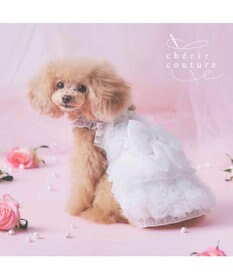 PET PARADISE cherircouture メニ―ローズ ワンピース ホワイト 小型犬