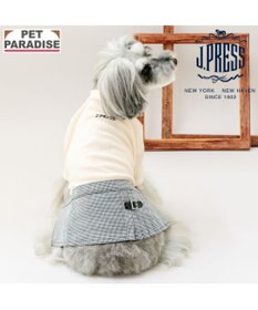 PET PARADISE J.PRESS ちどり柄 スカートつなぎ 小型犬