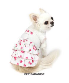 PET PARADISE 犬の服 春夏 ひんやり クール 接触冷感 虫除け 苺 ワンピース 【小型犬】クールマックスエコメイド