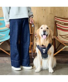 PET PARADISE スヌーピー ハーネス＆リード 《ワッペン柄》 Ｍ 大型犬
