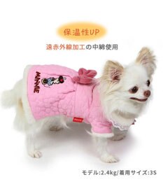 PET PARADISE ディズニー ミニーマウス 遠赤外線 コート 《お花柄》 小型犬