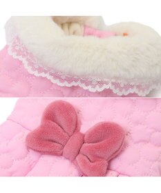 PET PARADISE ディズニー ミニーマウス 遠赤外線 コート 《お花柄》 小型犬