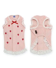 PET PARADISE ペットパラダイス サーモキープ 背中開き タンクトップ  《苺 刺繍》 小型犬