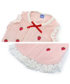 PET PARADISE ペットパラダイス サーモキープ 背中開き タンクトップ  《苺 刺繍》 小型犬