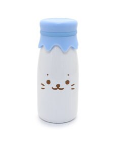 Mother garden しろたん 牛乳瓶風 ステンレスボトル 水筒 《顔ぼん》 単品
