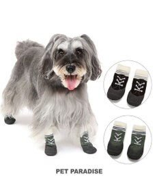 PET PARADISE 犬 靴 靴下 フィットシューズ 【Ｓ】 グリーン ブラウン