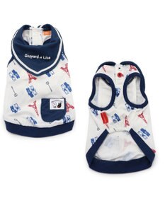 PET PARADISE リサとガスパール ポケット付 フレンチ柄タンクトップ 《保冷剤付》【小型犬】