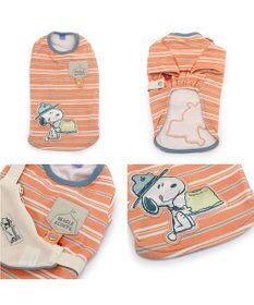 PET PARADISE スヌーピー お揃いTシャツ マルチボーダー 《オレンジ》 中型犬 大型犬