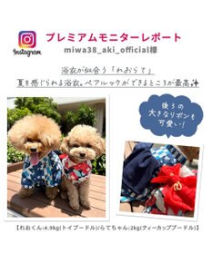 犬の服 夏 犬服 浴衣 椿柄 赤 【小型犬】 / PET PARADISE
