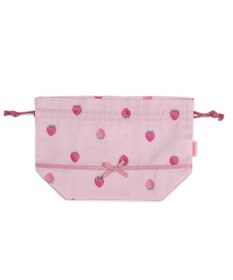 Mother garden マザーガーデン 野いちご ランチ巾着 《レトロストロベリー柄》