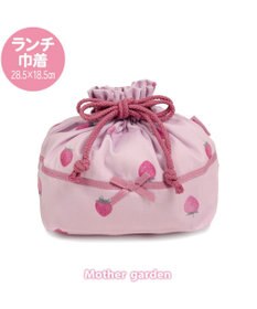 Mother garden マザーガーデン 野いちご ランチ巾着 《レトロストロベリー柄》