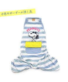 PET PARADISE スヌーピー ポケット付き ジョークール柄 ロンパース 【小型犬】