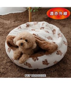 PET PARADISE ペットパラダイス くまちゃん 遠赤外線 寝袋 丸型 M ( 60cm)