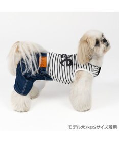 PET PARADISE Lee 鹿の子 ボーダー パンツつなぎ 小型犬