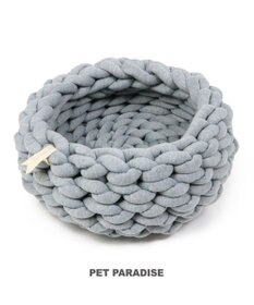 PET PARADISE 猫 ベッド おしゃれ 編み カドラー (42cm)
