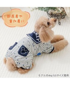 PET PARADISE ディズニー ミッキーマウス ペティヒート ロンパース 《ストライプ》 小型犬