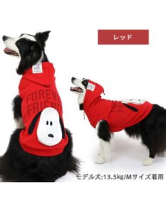 PET PARADISE スヌーピー ずっ友 お揃い パーカー 《レッド》  中型犬  大型犬