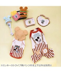 PET PARADISE ディズニー ミッキーマウス ストライプ パンツつなぎ 小型犬