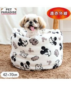 PET PARADISE ディズニー ミッキーマウス 白黒 筒型寝袋 Ｍ