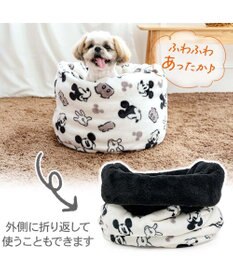 PET PARADISE ディズニー ミッキーマウス 白黒 筒型寝袋 Ｍ