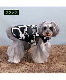Lee 背開き ボアベスト 牛柄 《ブラック》 小型犬 / PET