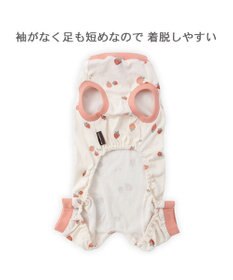 PET PARADISE ペットパラダイス やさしい ロンパース 《花苺柄》 小型犬