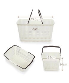 Mother garden しろたん お買い物 バスケット 49.5×24×35cm 日本製