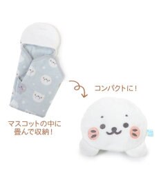 Mother garden しろたん 総柄 ガーゼ マスコット付き ハンドタオル  30cm×30cm