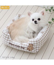 ダイマル様 リクエスト 4点 まとめ商品 ペットパラダイス クール 四角カドラー 《くまチェック柄》 超